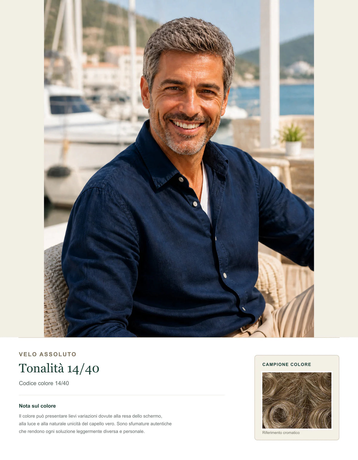 Velo Assoluto — Sistema Capillare Uomo — scheda colore 14/40