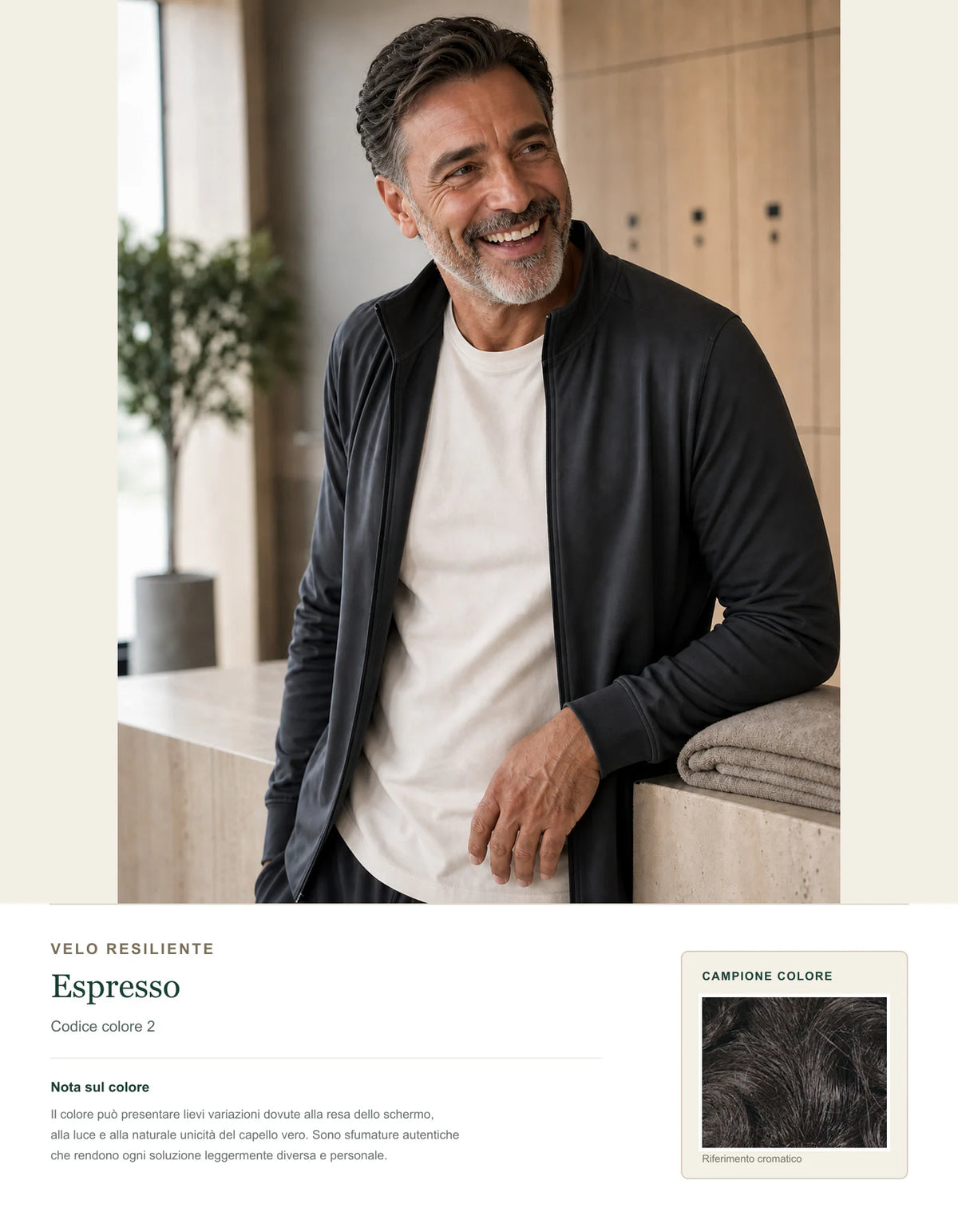 Velo Resiliente — Sistema Capillare Uomo — scheda colore 2