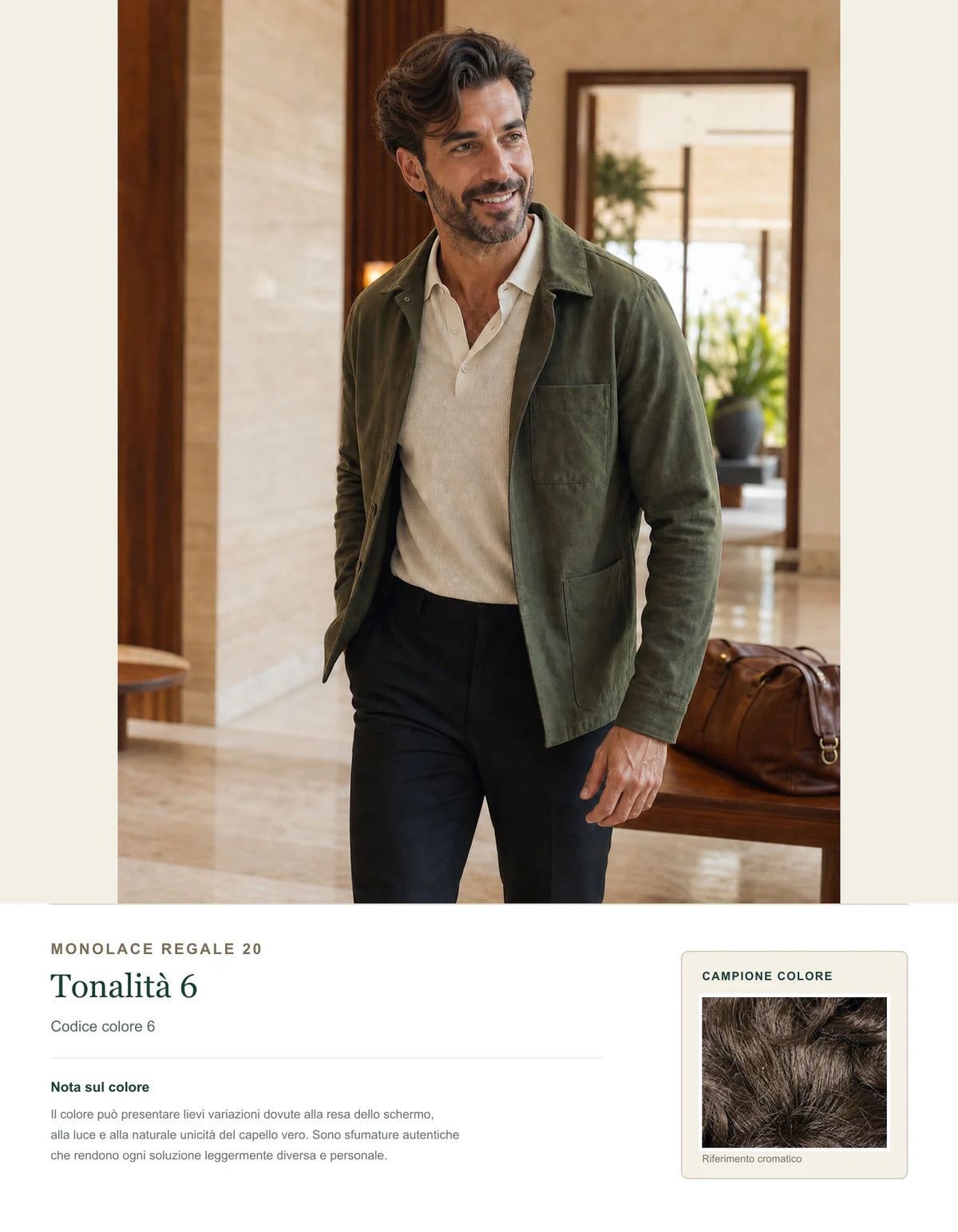 Monolace Regale 20 — Sistema Capillare Uomo — scheda colore 6